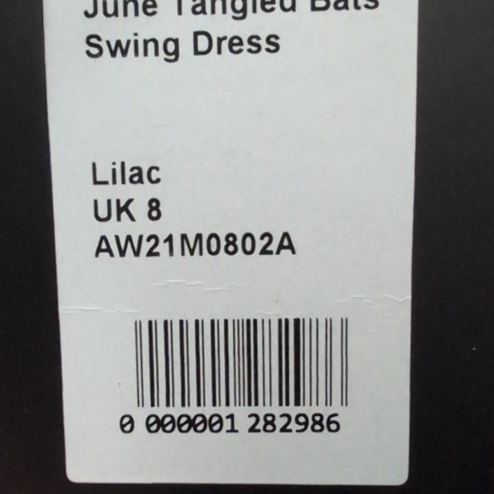 Purple and Black Bat Print Dress - Picture 4 of 4